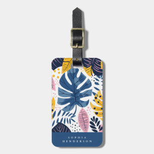 Tropical Leaves Luggage Tag