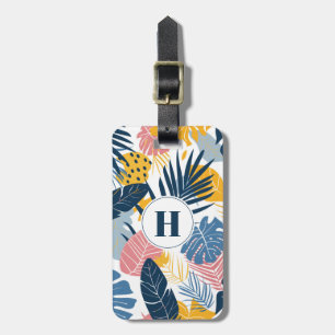 Tropical Leaves Luggage Tag