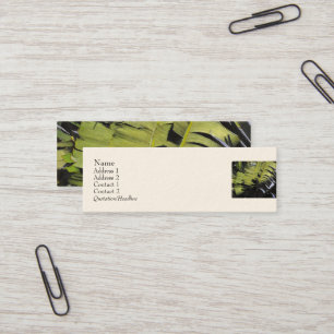 Tropical Leaves Mini Business Card