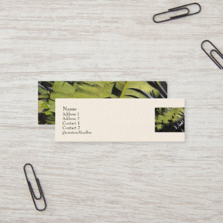Tropical Leaves Mini Business Card