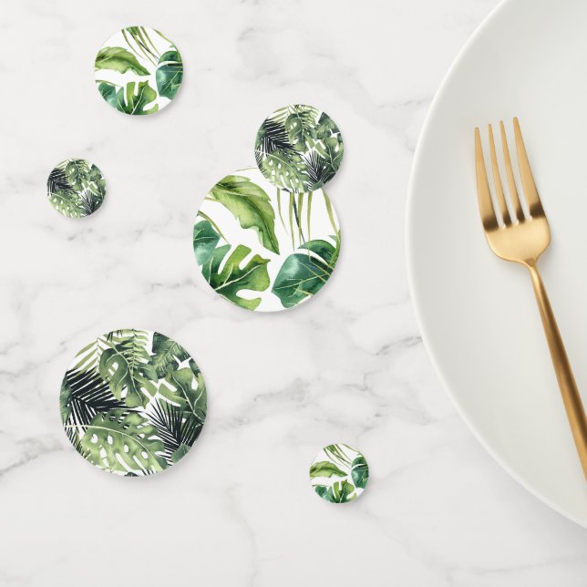 Tropical Leaves Mix Botanical Garden Greenery Confetti (Group)