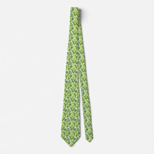 Tropical Leaves & Monstera Seamless Pattern Neck Tie
