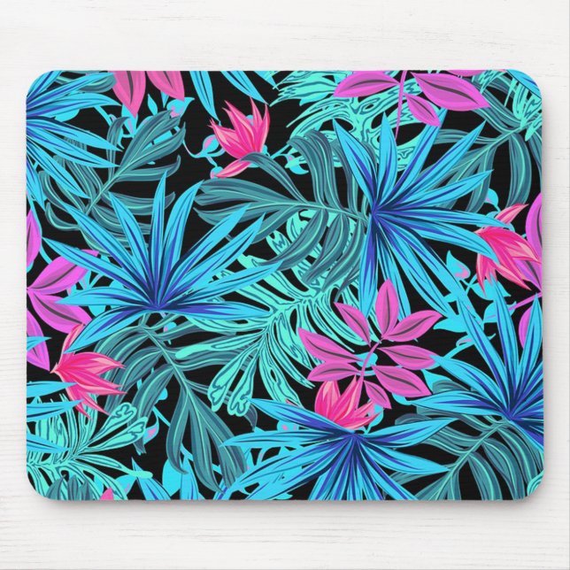 Tropical Leaves Mouse Pad (Front)