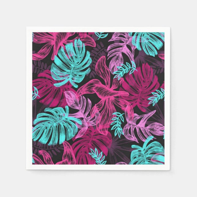 Tropical Leaves Napkins (Front)