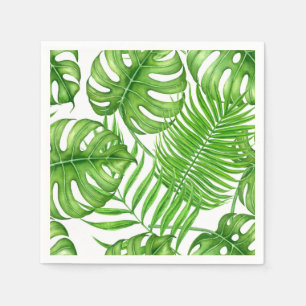 Tropical leaves napkins