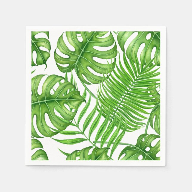 Tropical leaves napkins (Front)