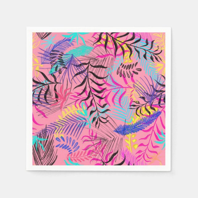 Tropical Leaves Napkins (Front)
