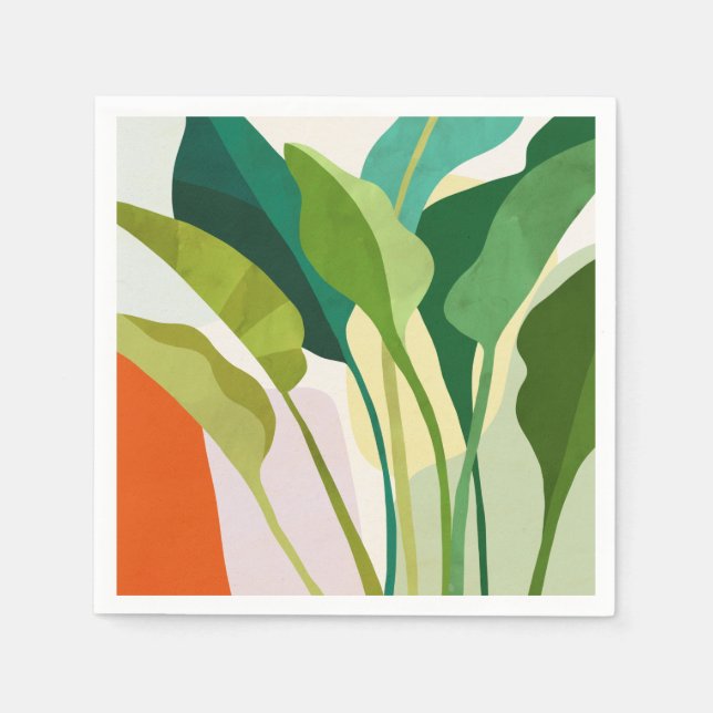 Tropical Leaves Napkins (Front)