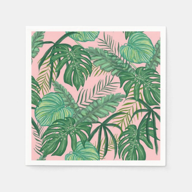 Tropical Leaves Napkins (Front)