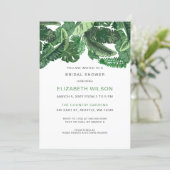 Tropical Leaves Nature Botanical Bridal Shower Invitation (Standing Front)