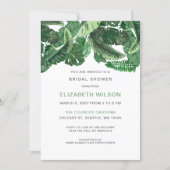 Tropical Leaves Nature Botanical Bridal Shower Invitation (Front)
