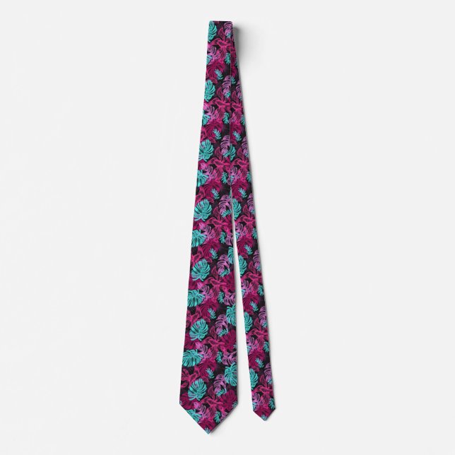 Tropical Leaves Neck Tie (Front)