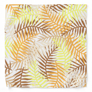 Tropical Leaves Palm Tree Fern Leaf Pattern Design Bandana