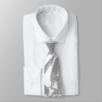 Tropical Leaves Palm Trees in a Posterised Design Neck Tie