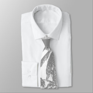 Tropical Leaves Palm Trees in a Posterised Design Neck Tie