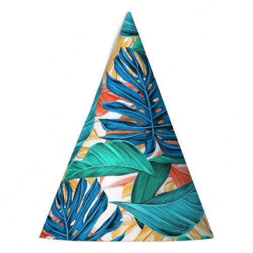 Tropical Leaves Paper Party Hat