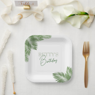 Tropical Leaves Paper Plates