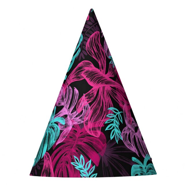 Tropical Leaves Party Hat (Front)