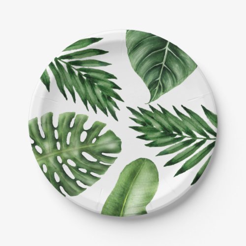 Tropical Leaves Party Plates