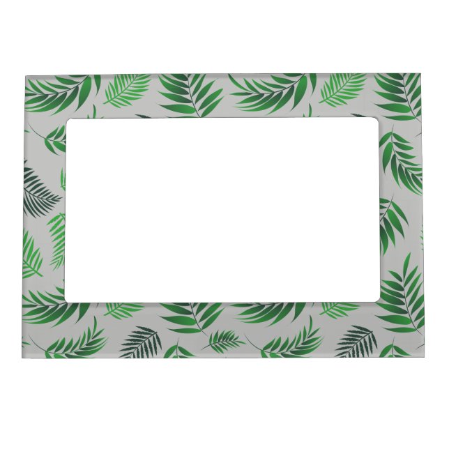 Tropical Leaves Pattern 11 Magnetic Frame (Front)