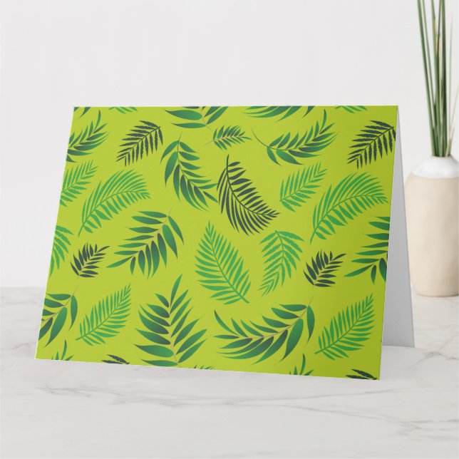 Tropical Leaves Pattern 12 Card (Front)