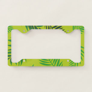 Tropical Leaves Pattern 12 License Plate Frame