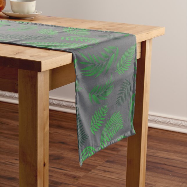 Tropical Leaves Pattern 13 Medium Table Runner (In Situ)
