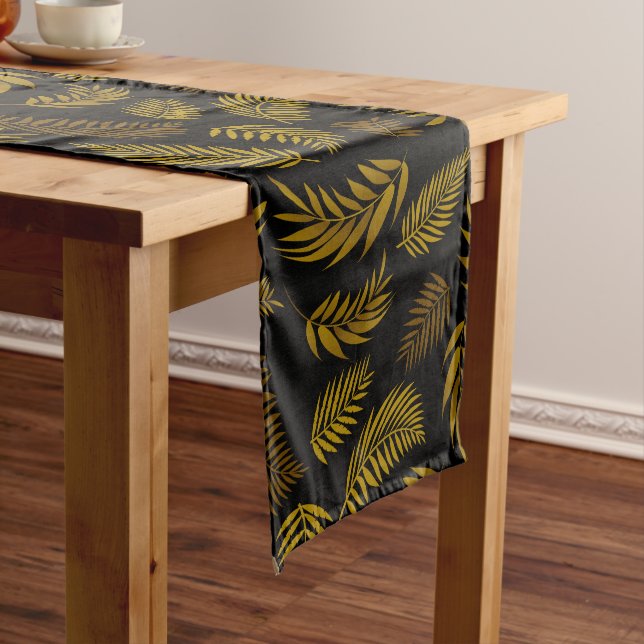 Tropical Leaves Pattern 14 Medium Table Runner (In Situ)