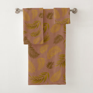 Tropical Leaves Pattern 15 Bath Towel Set