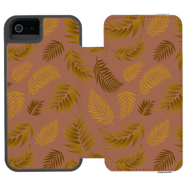 Tropical Leaves Pattern 15 Incipio iPhone Wallet Case (Folio Open)