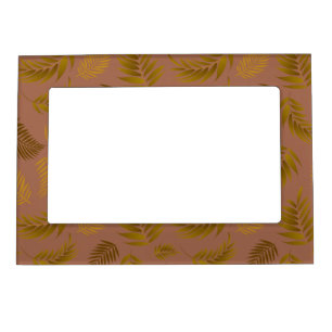 Tropical Leaves Pattern 15 Magnetic Frame