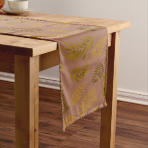 Tropical Leaves Pattern 15 Medium Table Runner