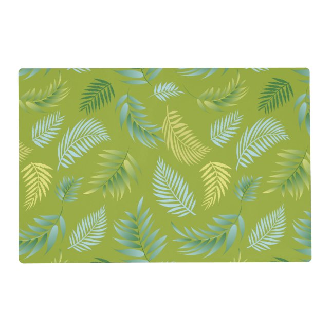 Tropical Leaves Pattern 16 Placemat (Front)