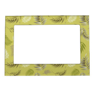 Tropical Leaves Pattern 17 Magnetic Frame