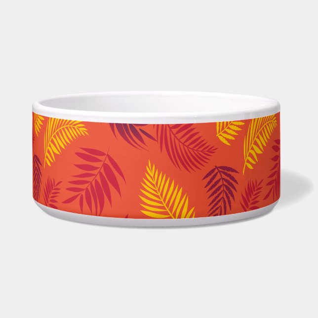 Tropical Leaves Pattern 18 Bowl (Front)