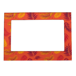 Tropical Leaves Pattern 18 Magnetic Frame