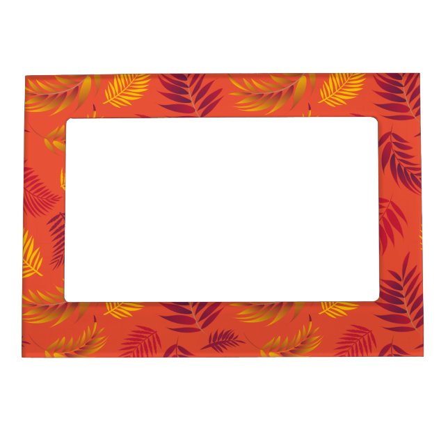Tropical Leaves Pattern 18 Magnetic Frame (Front)