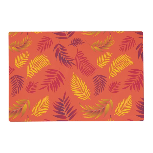 Tropical Leaves Pattern 18 Placemat (Front)