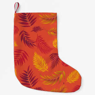 Tropical Leaves Pattern 18 Small Christmas Stocking