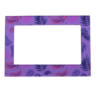 Tropical Leaves Pattern 19 Magnetic Frame