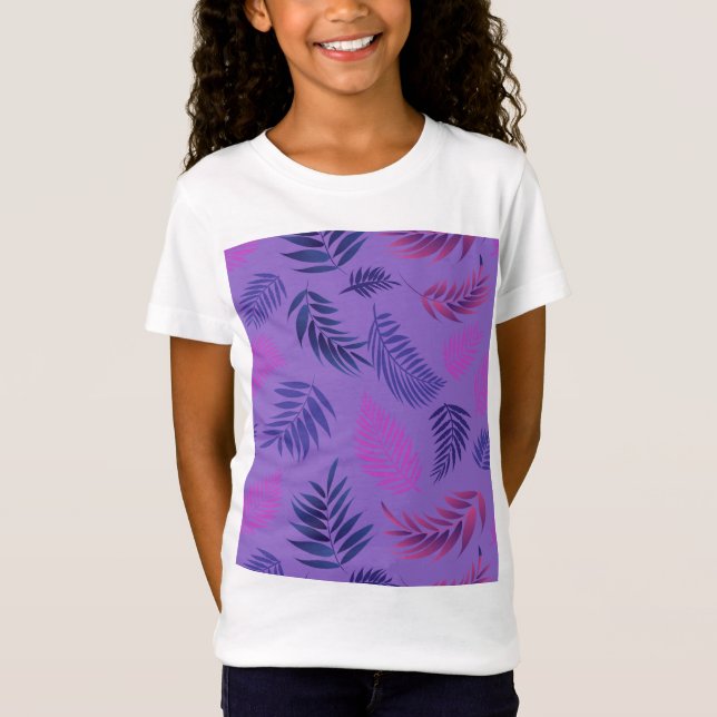Tropical Leaves Pattern 19 T-Shirt (Front)