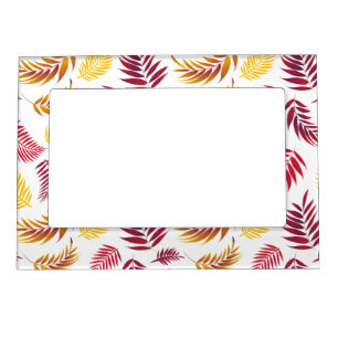 Tropical Leaves Pattern 20 Magnetic Frame