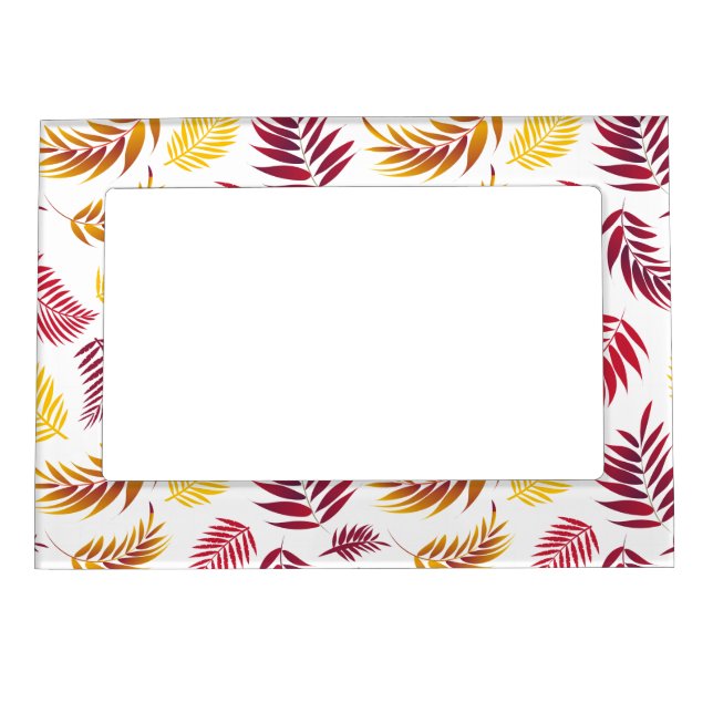 Tropical Leaves Pattern 20 Magnetic Frame (Front)