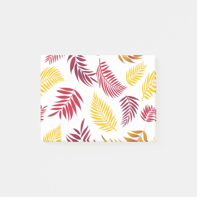 Tropical Leaves Pattern 20 Post-it Notes (Front)