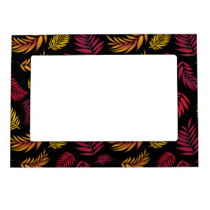 Tropical Leaves Pattern 21 Magnetic Frame