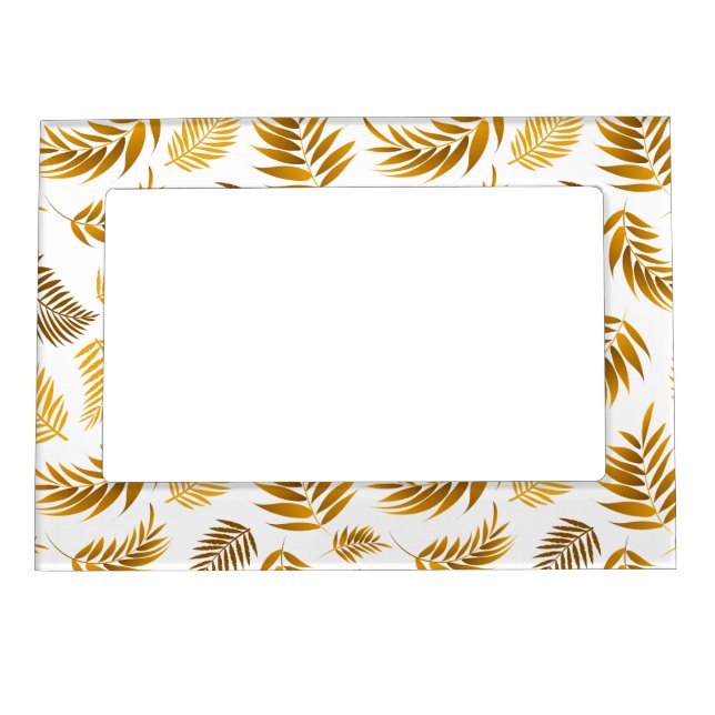 Tropical Leaves Pattern 22 Magnetic Frame (Front)
