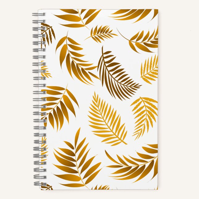 Tropical Leaves Pattern 22 Notebook (Front)