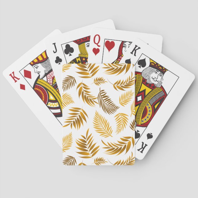 Tropical Leaves Pattern 22 Poker Cards (Back)