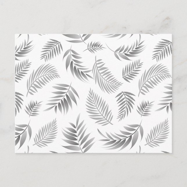 Tropical Leaves Pattern 3 Postcard (Front)