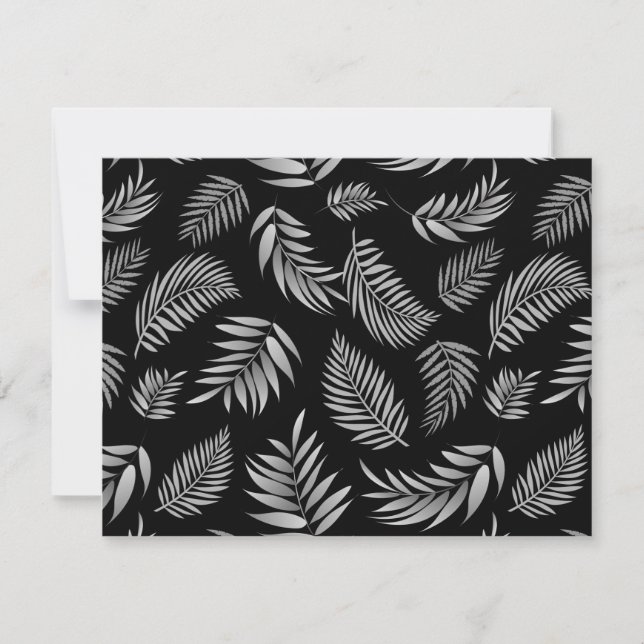 Tropical Leaves Pattern 4 Note Card (Front)
